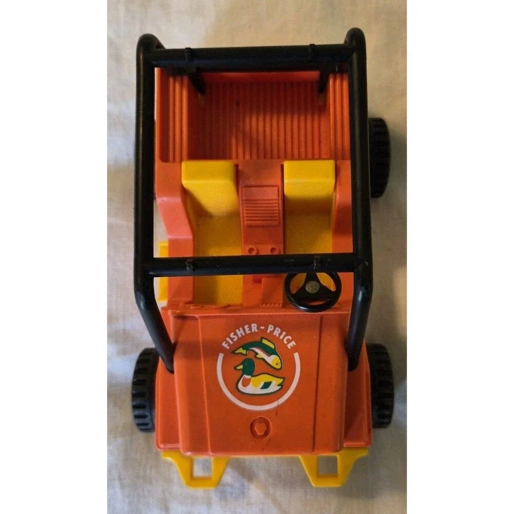Vintage 1977 Fisher Price Adventure People Northwoods Trailblazer Jeep Orange